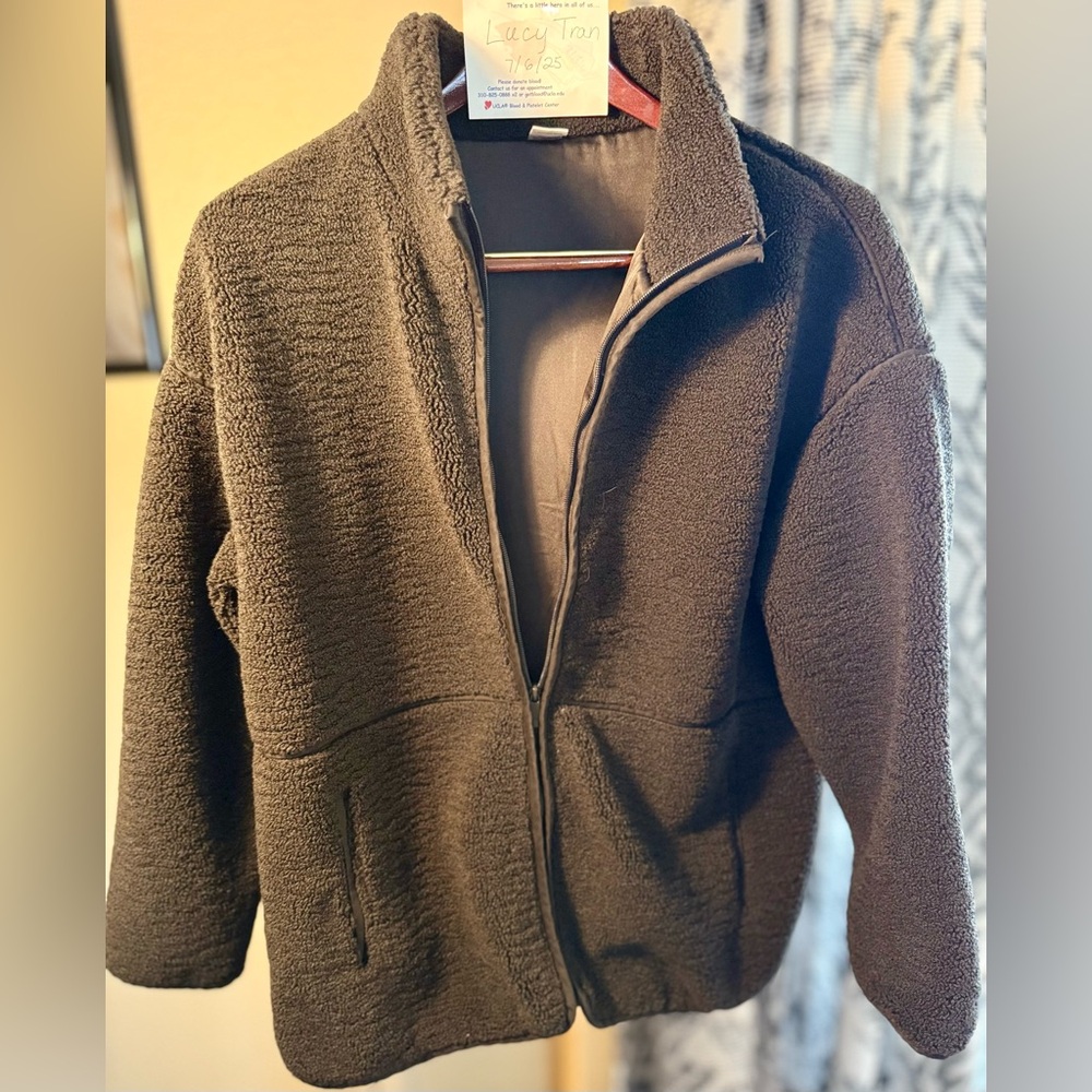 Senita Athletics Black Sherpa Chalet Jacket